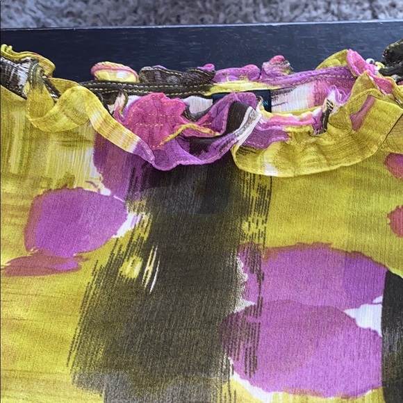 AUDREY‎ MAI SHEER MULTI PATTERN TOP - Picture 7 of 7